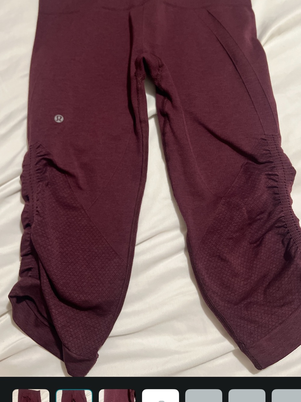 lululemon athletica Kids Wine Ruched Side Leggings